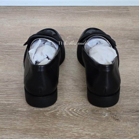 Quince Italian Leather Bow Penny Loafer Black Size 8 MSRP $90 New In Box Cowhide - Picture 8 of 15